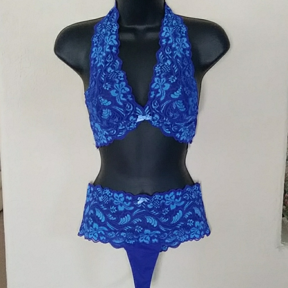 Beautiful Two-tone Blue Baby Doll Set or Lounging Set